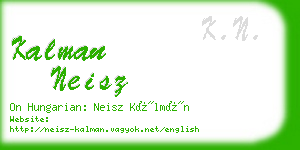 kalman neisz business card